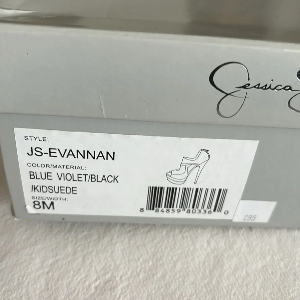 NWT Jessica Simpson Evannan Royal Blue
Suede Zip -Back Platform pumps 8 - Picture 8 of 9